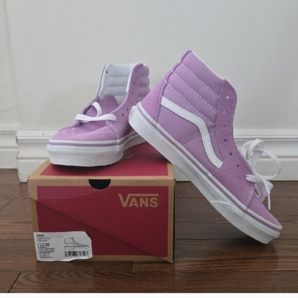 Vans Other - vans sk8-hi kids lupine high top sneakers size 4.5